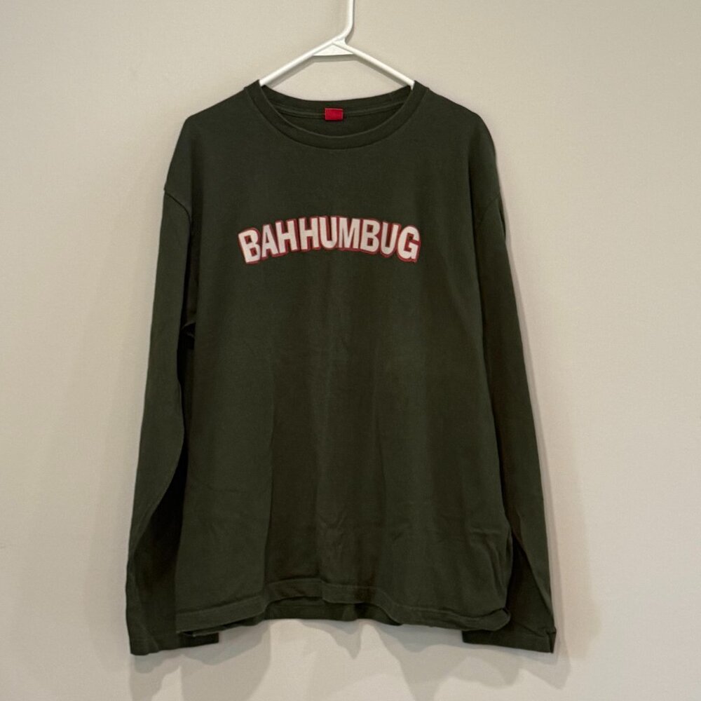 Target Olive Green "BAHHUMBUG" Long Sleeve Tee